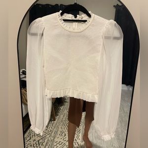 Brand new aritzia long sleeve blouse size xxs